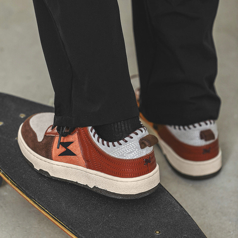 Sneaker unisex, casual cu șireturi, cu detalii de cusut, ușoare