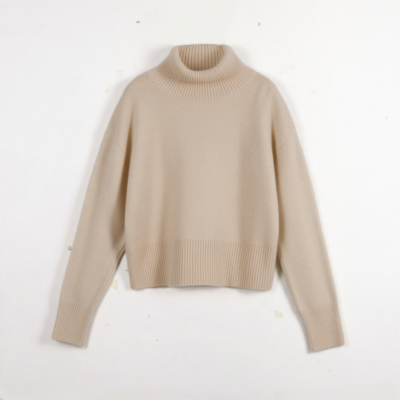 Women's Fashion High Collar Knitted Sweater Top