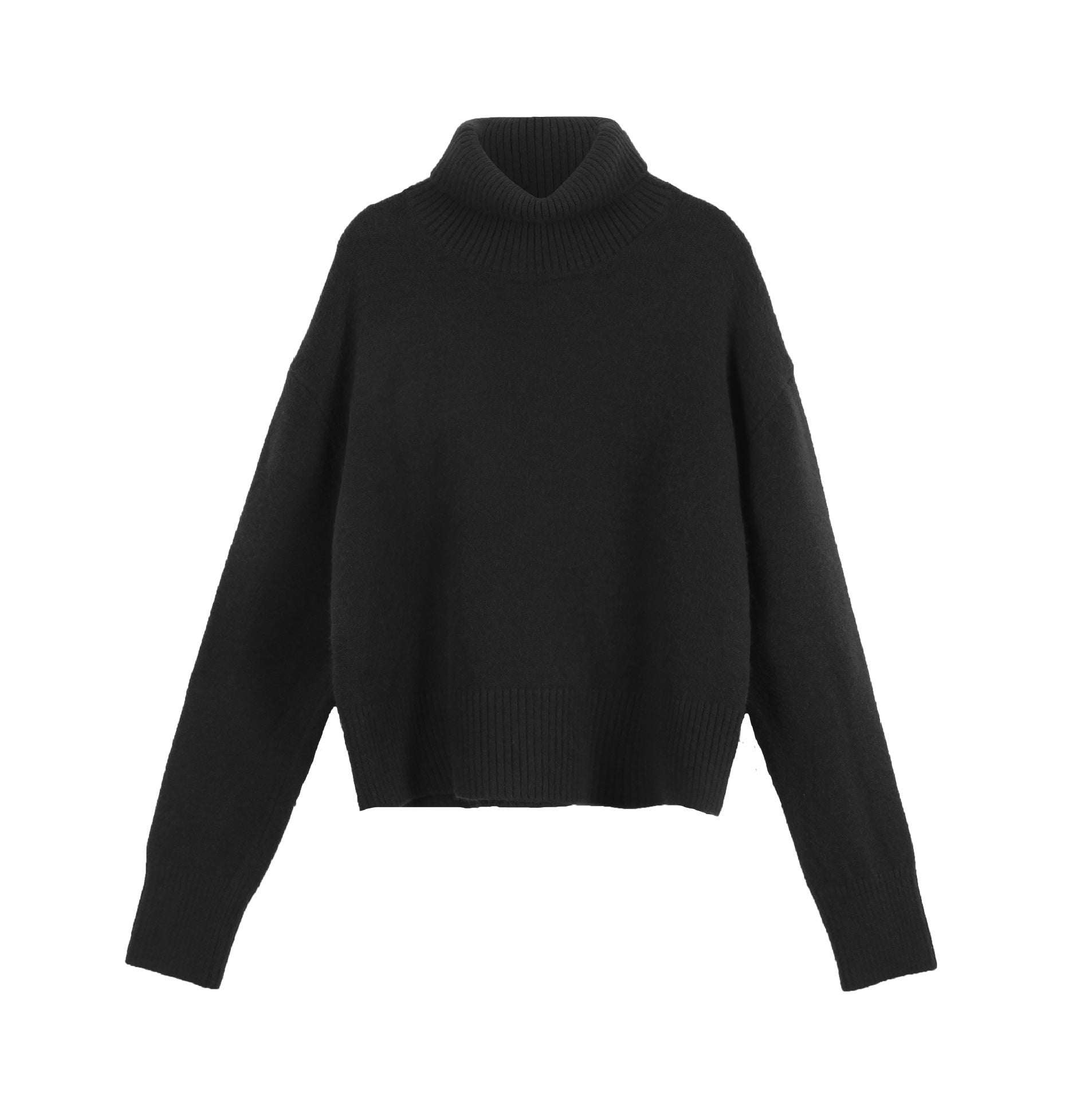 Women's Fashion High Collar Knitted Sweater Top