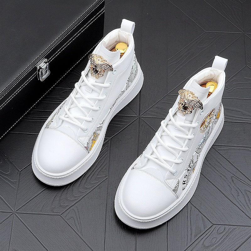 Versace Print Sneaker, unisex, negri și albi