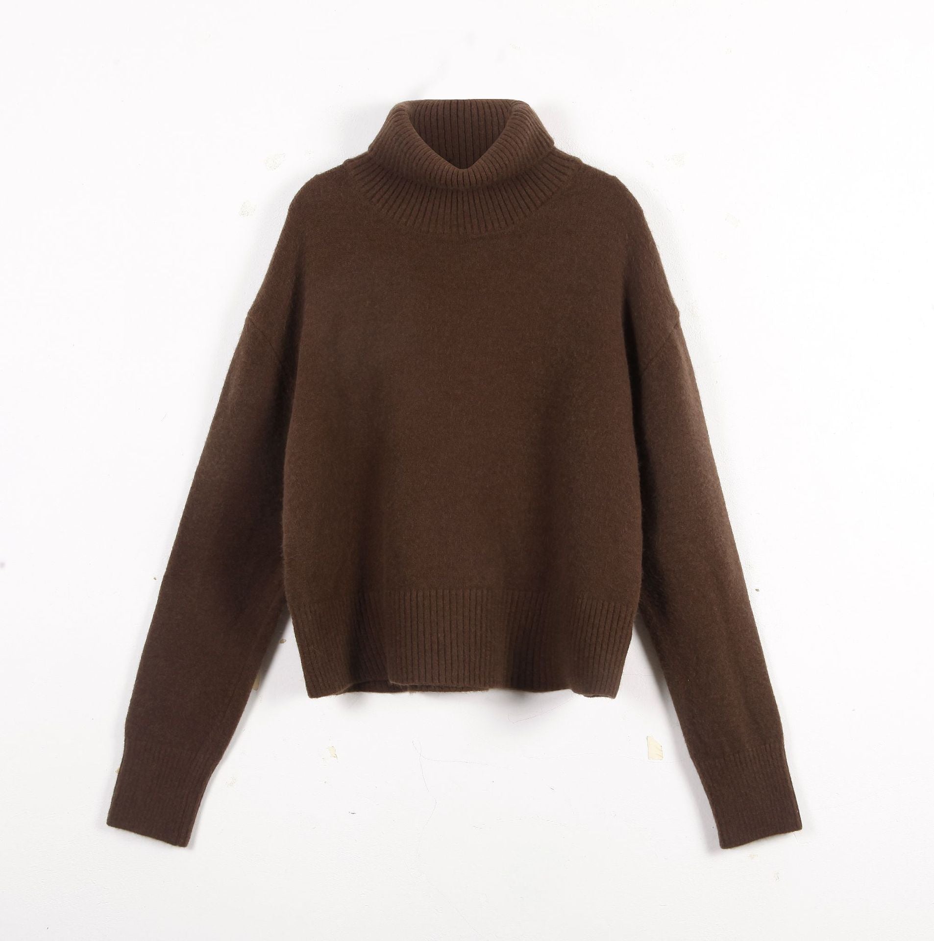 Women's Fashion High Collar Knitted Sweater Top